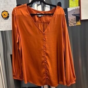 Ava & Viv Orange Blouse